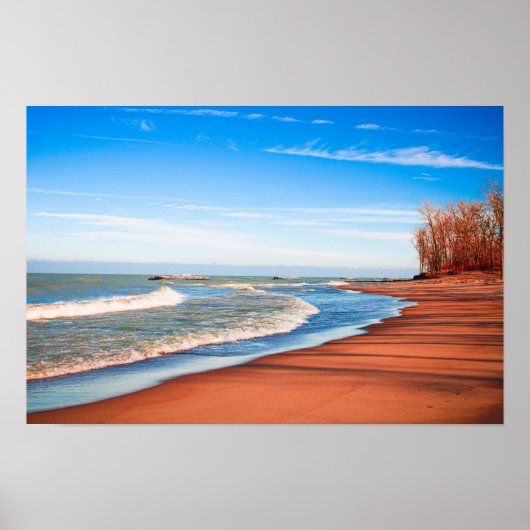 Lake Erie Beach – Tranquil Shoreline Photography Poster (Vorne)