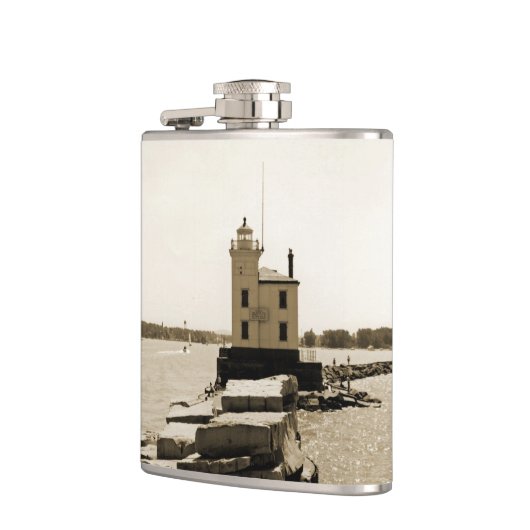 Lake Erie Lighthouse Flachmann (Links)