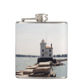 Lake Erie Lighthouse Flachmann (Vorderseite)