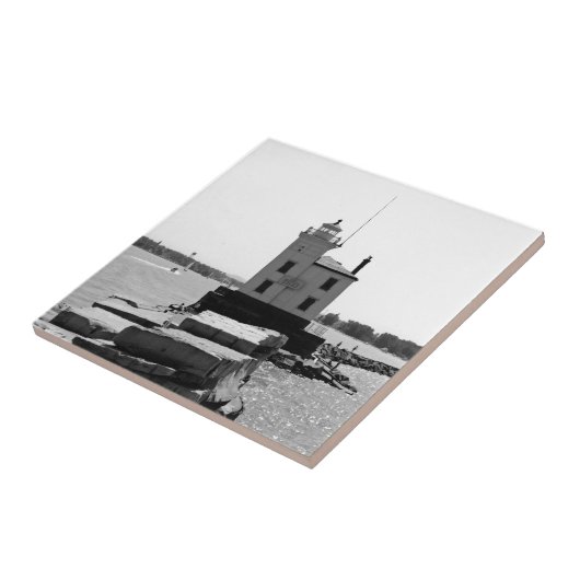 Lake Erie Lighthouse Fliese (Seite)