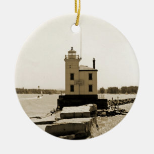 Lake Erie Lighthouse Keramik Ornament