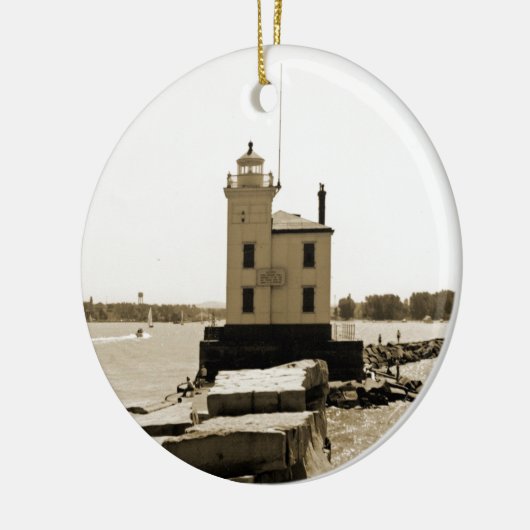 Lake Erie Lighthouse Keramik Ornament (Links)