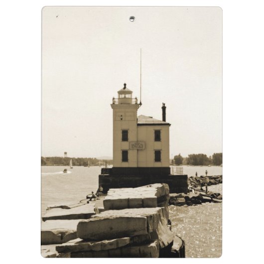 Lake Erie Lighthouse Klemmbrett (Rückseite)
