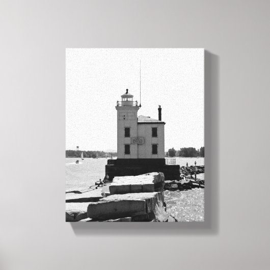 Lake Erie Lighthouse Leinwanddruck (Vorderseite)