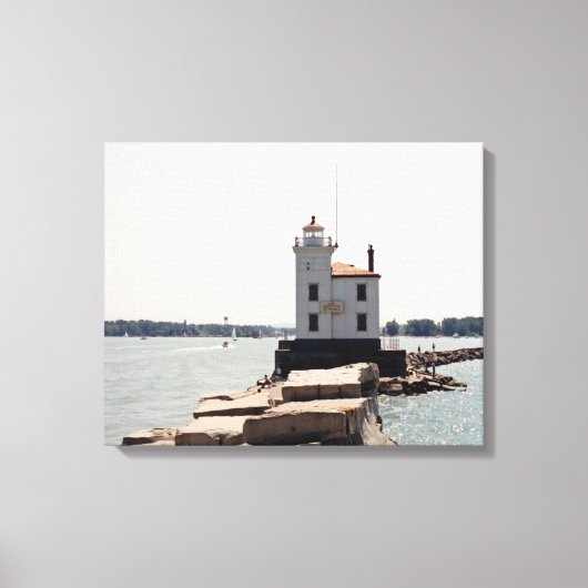 Lake Erie Lighthouse Leinwanddruck (Vorderseite)