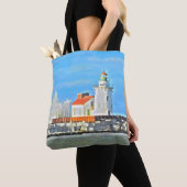 Lake Erie Lighthouse mit Wave Tote Bag Tasche (Von Nahem)