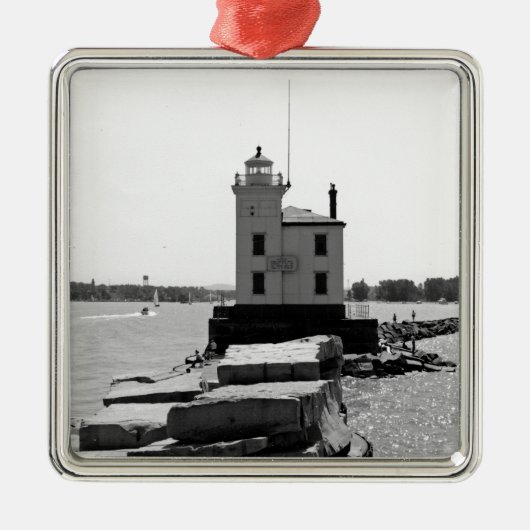 Lake Erie Lighthouse Ornament Aus Metall (Vorne)