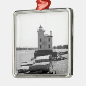 Lake Erie Lighthouse Ornament Aus Metall (Links)