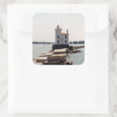 Lake Erie Lighthouse Quadratischer Aufkleber (Tasche)