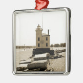 Lake Erie Lighthouse Silbernes Ornament (Links)