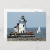 Lake Erie Lighthouse Summer Postkarte (Vorne/Hinten)