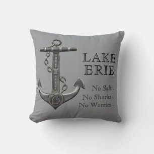 Lake Erie Patriotic American Flag Anker Pirat Kissen