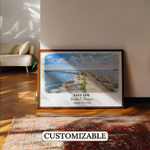 Lake Erie Pennsylvania Poster, Aquarell, Maßgeschn Poster
