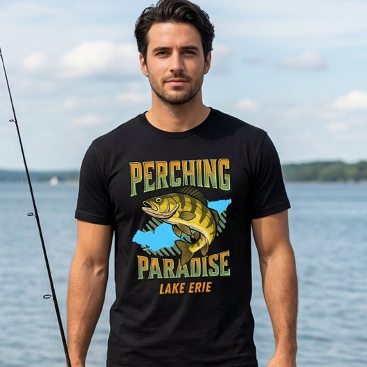 Lake Erie Perch Fishing Paradise Perch Angler T-Shirt