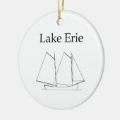 Lake Erie Sailboat Keramik Ornament (Links)