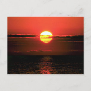 Lake Erie Sonnenuntergang, Upstate New York, U.S.A Postkarte