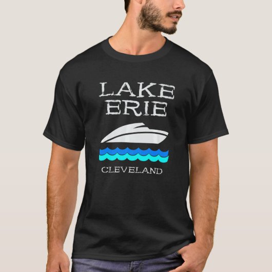 Lake Erie Speed Boat Souvenir Boot Cleveland T-Shirt (Vorderseite)