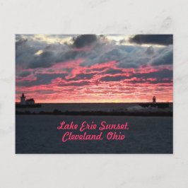 Lake Erie Sunset (Cleveland) Postcard Postkarte
