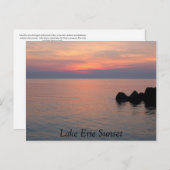 Lake Erie Sunset Postkarte (Vorne/Hinten)