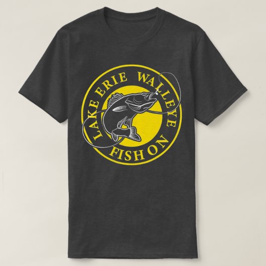 Lake Erie Walleye Fischen on T-Shirt (Design vorne)
