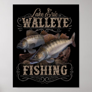Lake Erie Zander Angler Fischer Poster