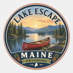 Lake Escape Fryeburg Maine Rundsticker Runder Aufkleber