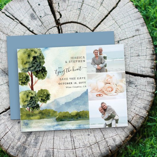 Lake Evergreen Wassercolor 3 Foto Save the Date