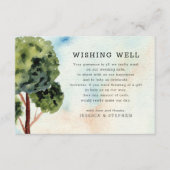 Lake Evergreen Wassercolor Hochzeitsstimmung wünsc Begleitkarte (Vorderseite)