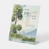 Lake Evergreen Watercolor Wedbook Sockelschild (Vorderseite)