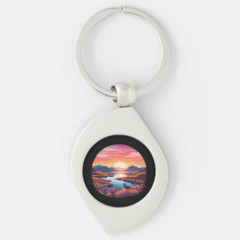 Lake Ewe Sunset in Schottland Schlüsselanhänger