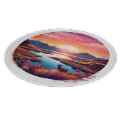 Lake Ewe Sunset in Schottland Schneidebrett (Ecke)