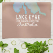 Lake Eyre Australia Kartenposter Geschirrtuch (Gefaltet)