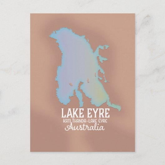 Lake Eyre Australia Kartenposter Postkarte (Vorderseite)