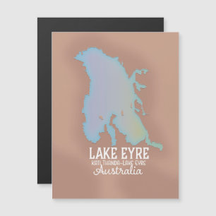 Lake Eyre Australien Kartenposter Magnetkarte