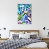 Lake Faces Canvas Print Cubism Style - Malerei Leinwanddruck (Insitu (Schlafzimmer))