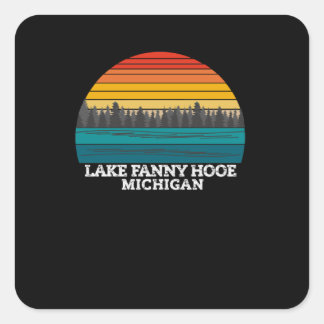 Lake Fanny Hooe Michigan Quadratischer Aufkleber