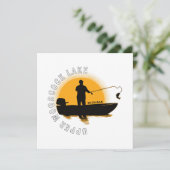 Lake Fishing Michigan Einladung (Stehend Vorderseite)