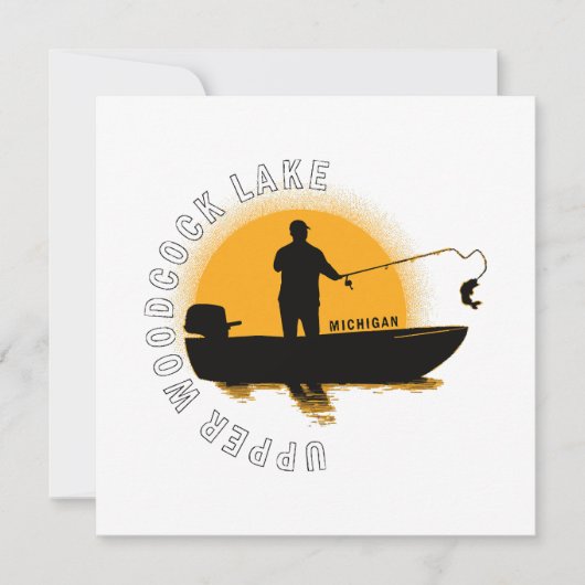 Lake Fishing Michigan Einladung (Vorderseite)