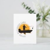 Lake Fishing Michigan Postkarte (Stehend Vorderseite)