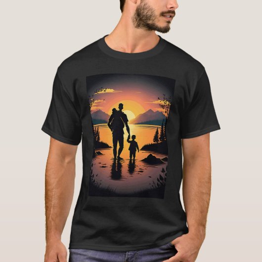 Lake Fishing Trip Father And Child Lake Adventure  T-Shirt (Vorderseite)