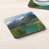 Lake Floen landschaftlich, Norwegen Getränkeuntersetzer (Linke Seite)