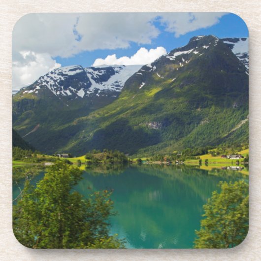 Lake Floen landschaftlich, Norwegen Getränkeuntersetzer (Vorderseite)
