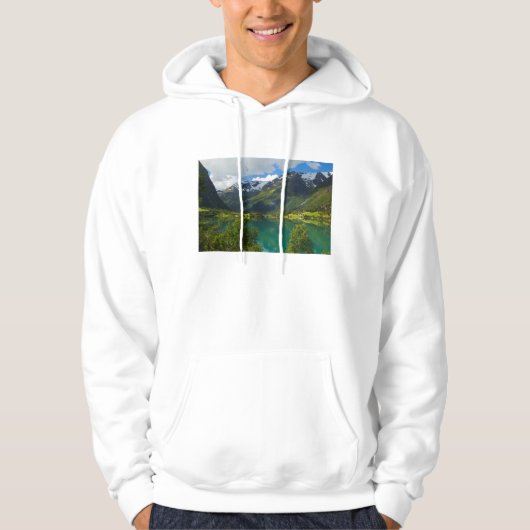 Lake Floen landschaftlich, Norwegen Hoodie (Vorderseite)