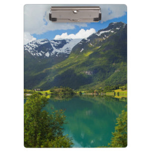 Lake Floen landschaftlich, Norwegen Klemmbrett