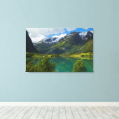 Lake Floen landschaftlich, Norwegen Leinwanddruck (Insitu (Holzboden))