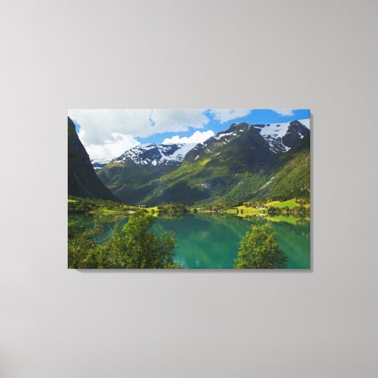 Lake Floen landschaftlich, Norwegen Leinwanddruck (Vorderseite)