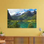 Lake Floen landschaftlich, Norwegen Leinwanddruck (Insitu (Wohnzimmer))