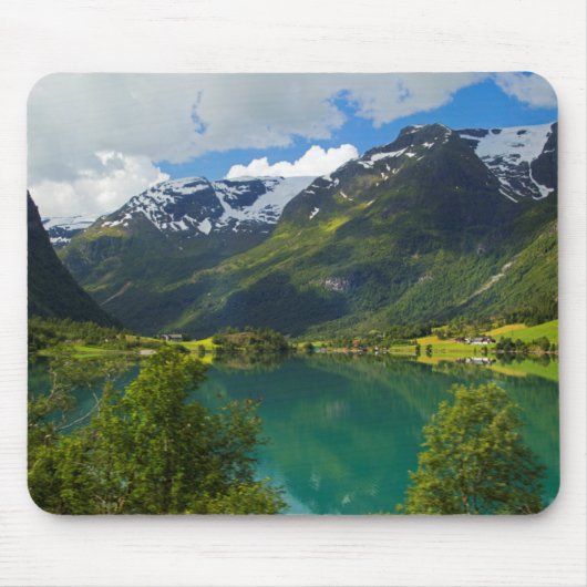 Lake Floen landschaftlich, Norwegen Mousepad (Vorne)
