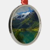 Lake Floen landschaftlich, Norwegen Ornament Aus Metall (Rechts)