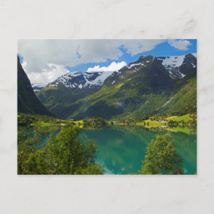 Lake Floen landschaftlich, Norwegen Postkarte